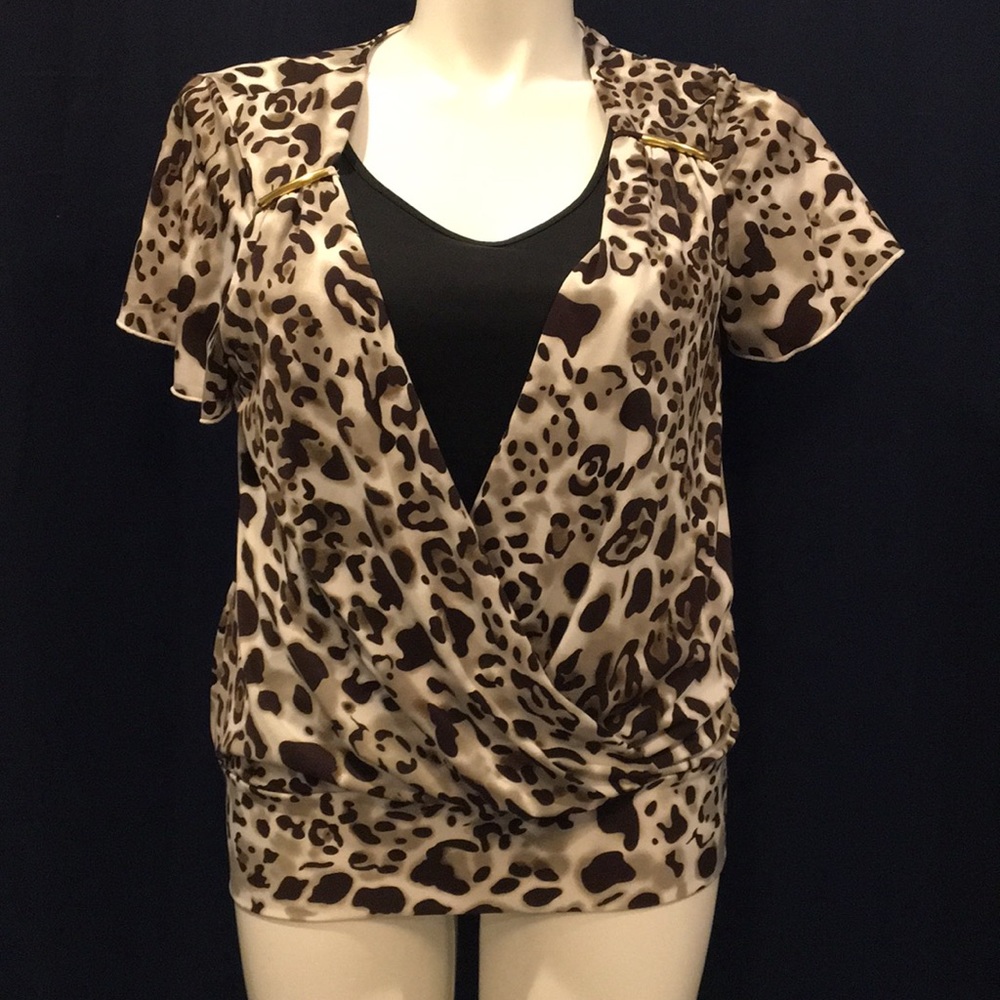 Women's Notations size L print layered top